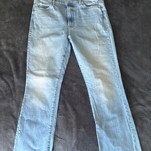 Mother Hustler Stylish Light Blue Women's Straight Leg Jeans